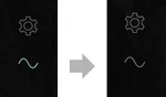 Sine wave note-mode button in Skym