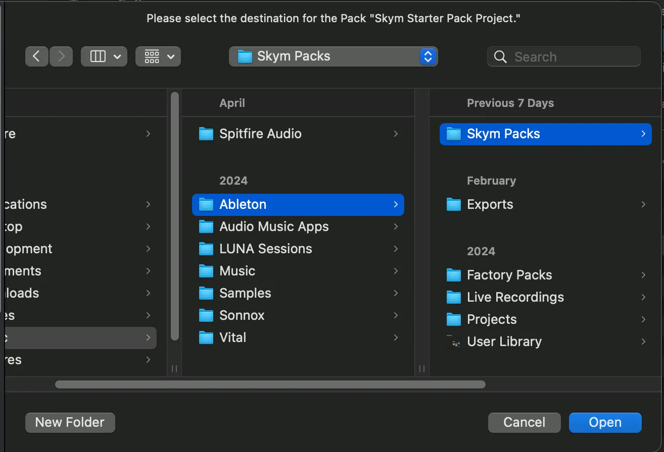 Starter Pack installing in Ableton
